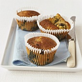 Blueberry muffins made with wholemeal flour and fructose
