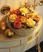 Small basket of roses