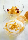 Mascarpone cream with clementine compote