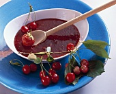 Strawberry and sour cherry jam