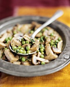 Mushroom and pea curry with coriander