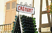 Crémant sign in Ribeauvillé, Alsace, France