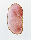 A slice of cooked ham