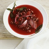 Cranberry marinade with onions and sage