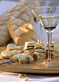 Pine Nut Bread with Gorgonzola and Brie with Truffles