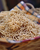 Fresh Noodles in a Basket