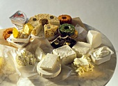 Various types of cream cheese