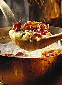 Gorgonzola risotto with Parma ham and radicchio