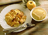 Potato pancake with apple puree