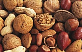 Several different nuts, close-up