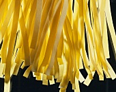 Hanging Fresh Ribbon Pasta Close Up