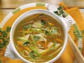 Asian Soup with Tofu Squares