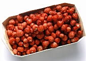A Wooden Crate Full of Wild Strawberries