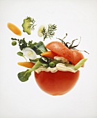 Tomato Filled with Assorted Vegetables