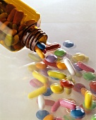 Colorful Pills Spilling