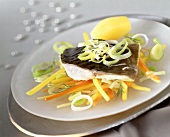 Styrian carp with root vegetables and potato
