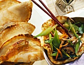 Pancakes with Asian vegetable filling
