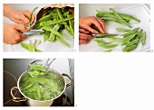 Preparing kidney beans: cleaning, cutting and boiling