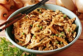 Fried rice with pork and vegetables