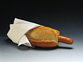 Hot dog with white napkin