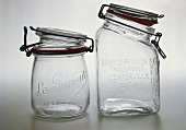 French and American preserving jars