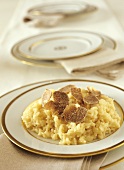 Risotto with truffles on plate