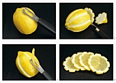 Making lemon flowers