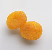 Two dried apricots