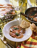 Saltimbocca alla romana (veal escalopes with sage, Italy)