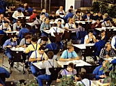 People in the canteen of an industrial company