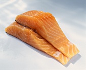 Two raw salmon fillets