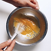 Beating egg yolks