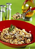 Mushroom risotto with grated Parmesan