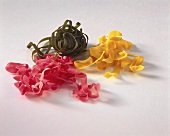 Colourful ribbon noodles
