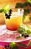 Blackcurrant drink with orange juice