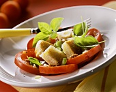 Panzanella (Brotsalat mit Tomaten und Basilikum, Italien)