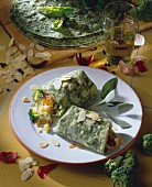 Bulgur-Mispel-Wrap mit Brokkoli, Mandelblättchen und Salbei