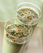 Herb shake with sprouts