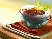 Red gooseberry paste with raisins, chillies and ginger