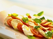 Insalata caprese (tomatoes with mozzarella and basil)