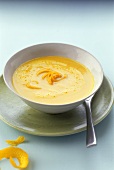 Creamed carrot soup with orange zest