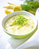 Asparagus soup with fresh chervil