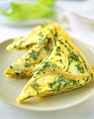 Pasta tortilla with courgettes and parsley