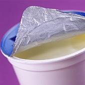 Yoghurt in open pot