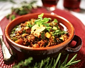 Provencal stew with mince and vegetables