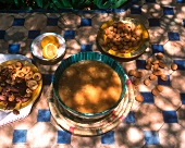 Harira: Moroccan lentil soup with figs and almonds