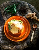 Crab gratin with ginger from the Seychelles