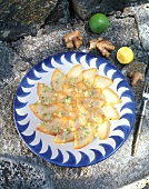 Geräuchertes Marlin-Carpaccio (Seychellen)