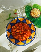 Shrimps in spicy chili sauce from the Seychelles