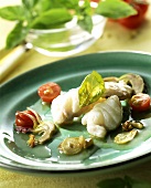Insalata di coda di rospo (monkfish salad with artichoke)
